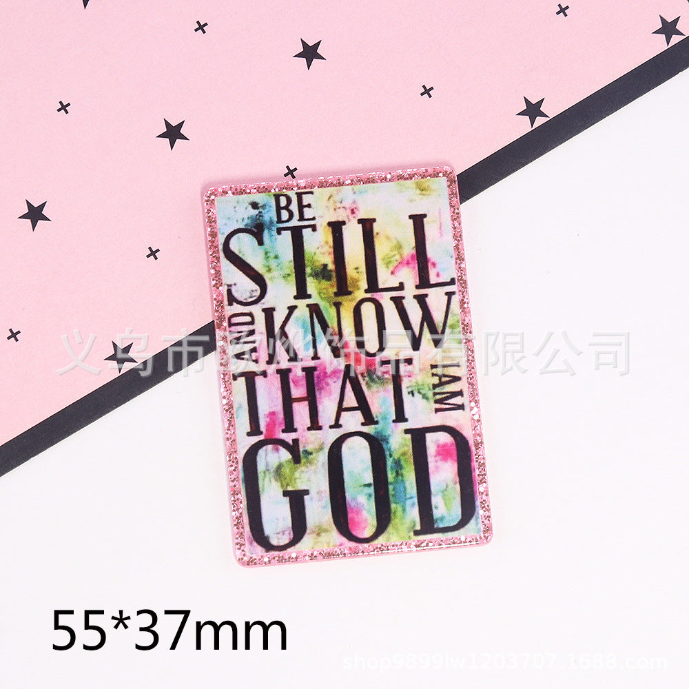 Wholesale 10pcs Cartoon Glitter Letters Love Jewelry Accessories DIY Patch FlatBack